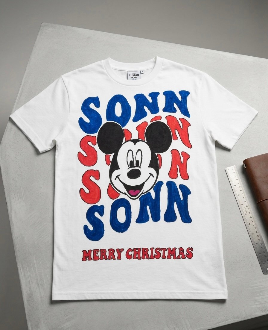 Christmas Hand Made Custom Painted T shirts - Image 5