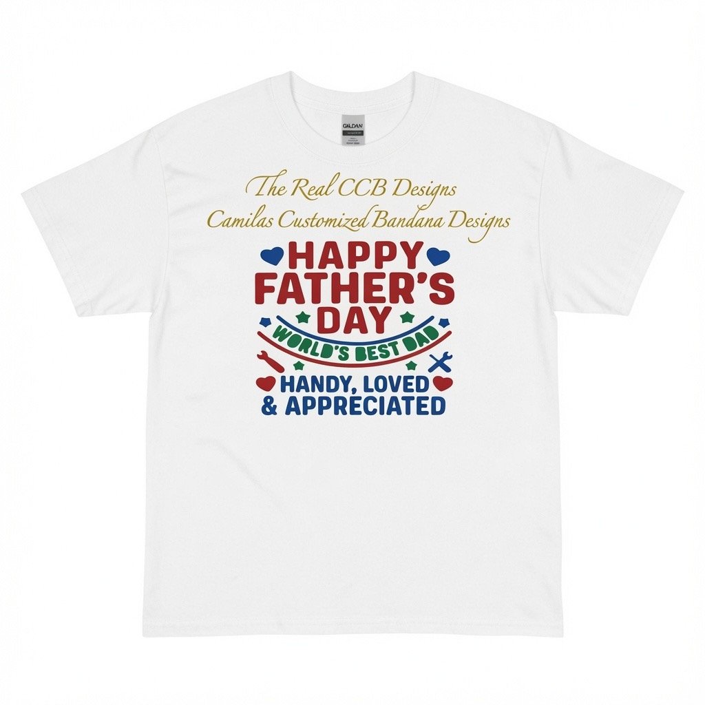 Screen printed custom Father’s Day addition T shirts