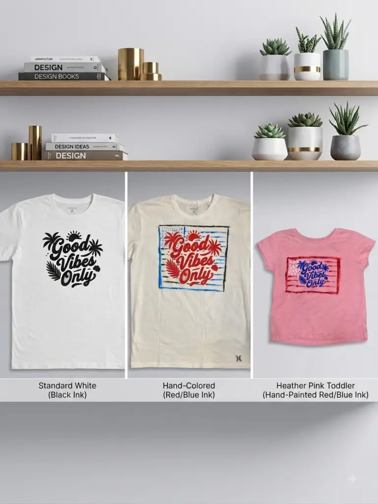 Hand Made and Screen Printed T shirt combo